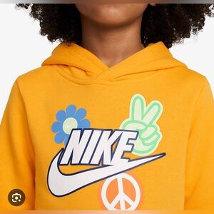 Nike Peace Sign Flower Hoodie Gold Size 3T